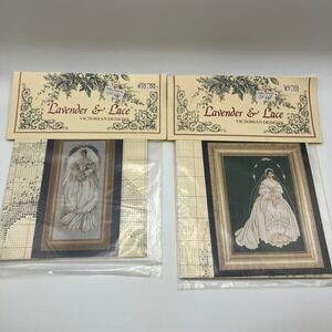 Lavender & Lace Victorian Designs Cross Stitch Patterns I Thee Wed White Lace